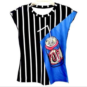 Comic Graphic Top Vintage Inspired Shirt Anime Dress Shirt